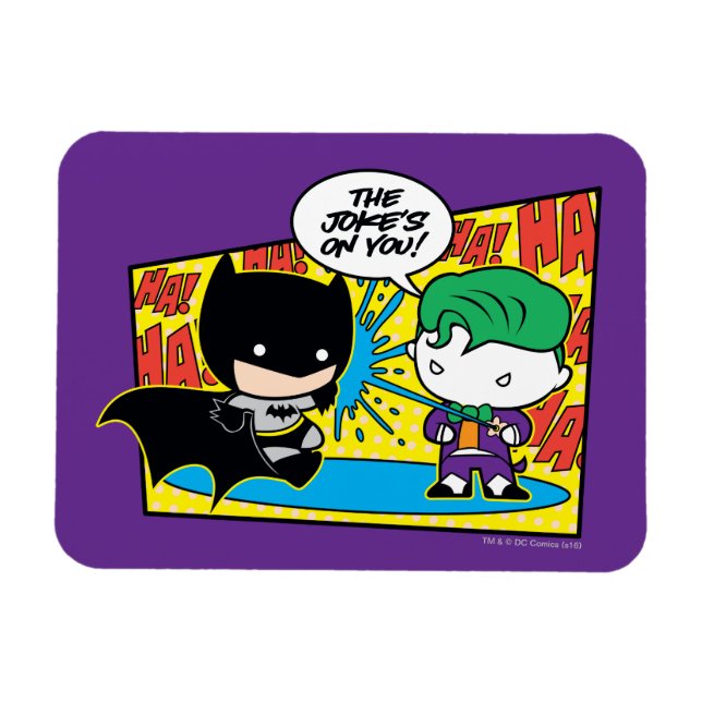 Magnet Flexible Chibi Joker Pranking Chibi Batman (Horizontal)