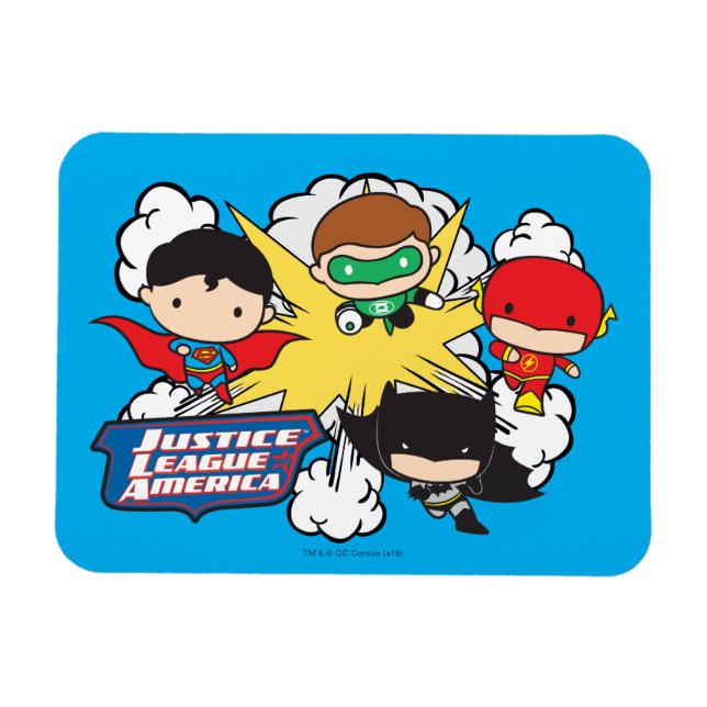 Magnet Flexible Chibi Justice League of America Explosion (Horizontal)