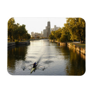 Magnet Flexible Chicago, Illinois, rameurs dans la lagune du Linco