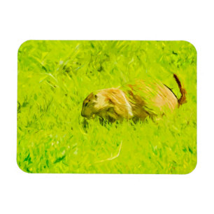 Magnet Flexible Chien des Prairies Impressionnisme Abstrait