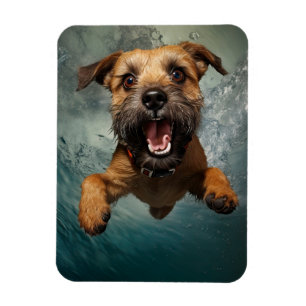 Magnet Flexible Chien joueur nageant sous l'eau Design