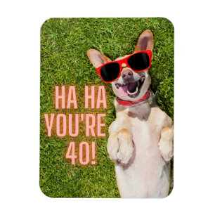 Magnet Flexible Chien riant 40e anniversaire