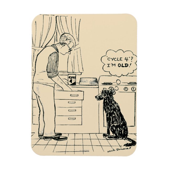 Magnet Flexible Chien vieillissant (Vertical)