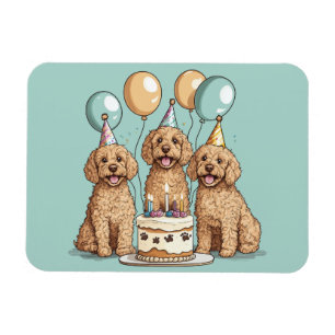 Magnet Flexible Chiens de Goldendoodle d'anniversaire