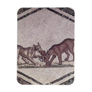 Magnet Flexible Chiens luttant pour un oiseau, romain, 2ème-3ème