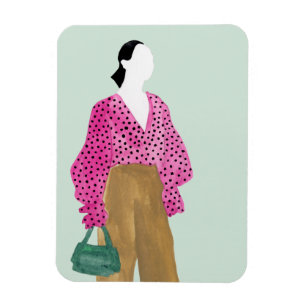 Magnet Flexible Chiffre debout de mode - dessus de point de polka