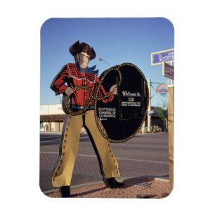 Magnet Flexible Chiffre signe de cowboy accueillant des touristes