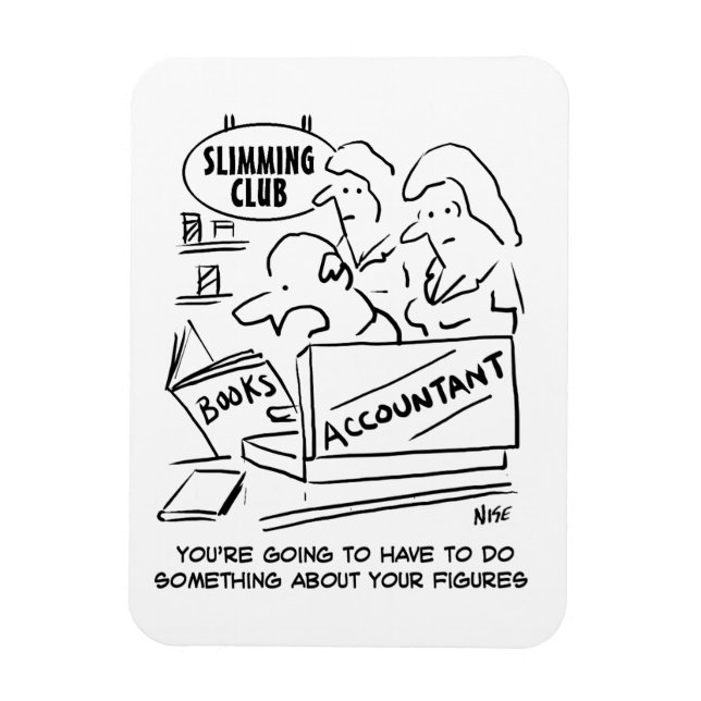 Magnet Flexible Chiffres amusants du comptable pour le club amaigr (Vertical)