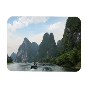 Magnet Flexible Chine, Guilin, rivière Li, bateaux de rivière bord