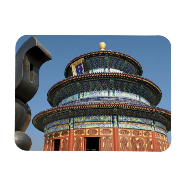 Magnet Flexible Chine, Pékin, Temple du Ciel, Urne chinoise dans (Horizontal)