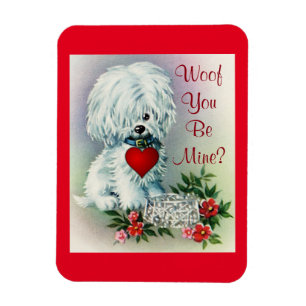 Magnet Flexible Chiot vintage Valentine