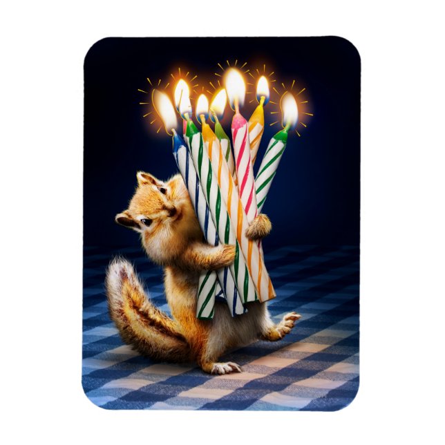 Magnet Flexible Chipmunk Birthday Candles (Vertical)