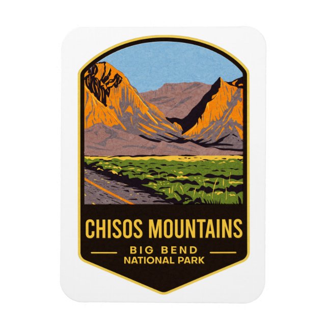 Magnet Flexible Chisos Mountain Big Bend National Park (Vertical)