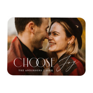 Magnet Flexible Choisissez Joy Modern Holiday Photo