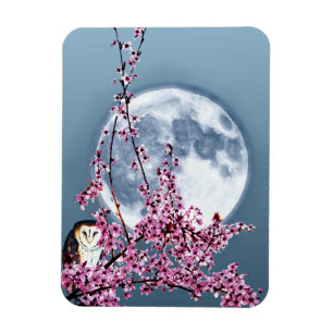 Magnet Flexible Chouette dans l'arbre du prune