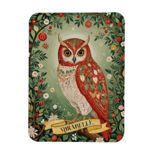 Magnet Flexible Chouette Festive Foliage Personnalisée