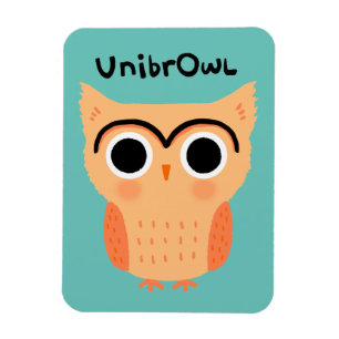 Magnet Flexible Chouette unibrow UnibrOwl Chouette à sourcils mi