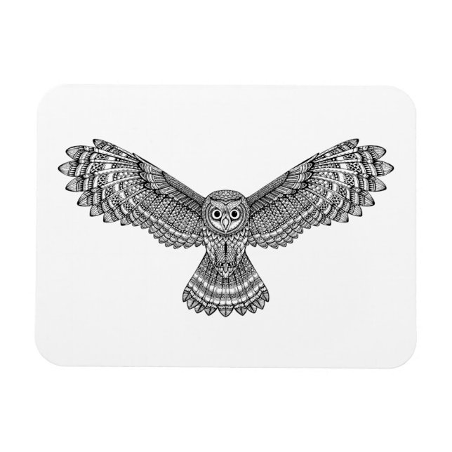 Magnet Flexible Chouette volante Zendoodle (Horizontal)