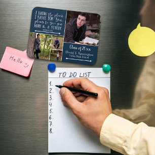 Magnet Flexible Christian Bible Verse Graduation Photo Collage