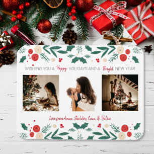 Magnet Flexible Christmas Holiday holly ivy berry 3 Photo gift