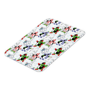 Magnet Flexible Christmas penguin ice skating