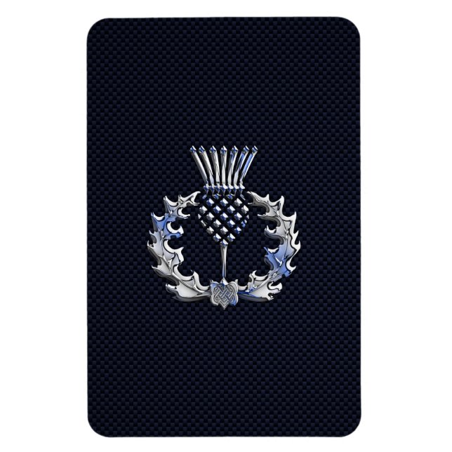 Magnet Flexible Chrome comme sur Carbon Fibre Print Scottish Thist (Vertical)
