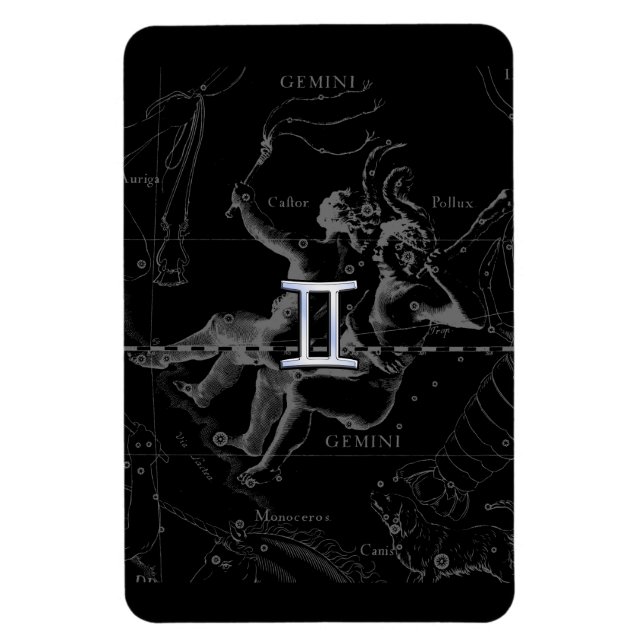 Magnet Flexible Chrome Style Gemini Zodiac Connexion Hevelius (Vertical)