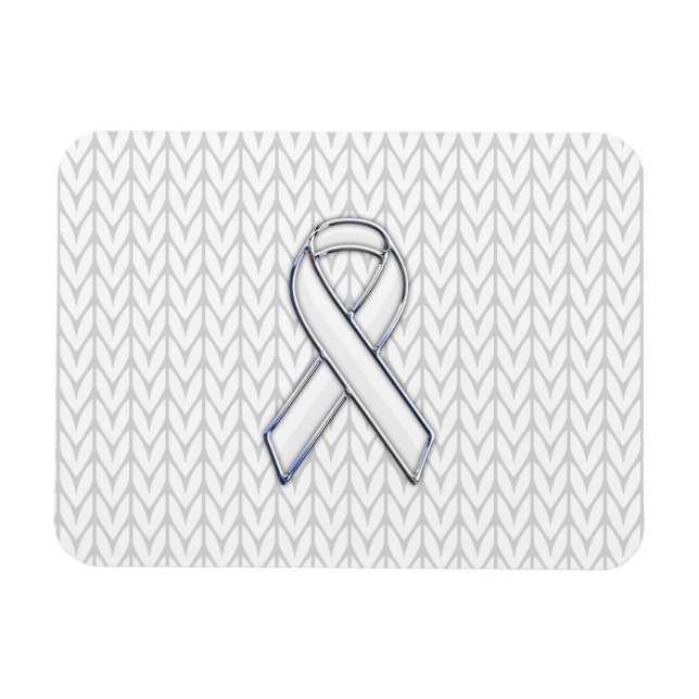 Magnet Flexible Chrome sur Knit blanc sensibilisation au ruban Imp (Horizontal)