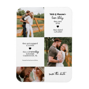 Magnet Flexible Chronologie de la photo Enregistrer la date