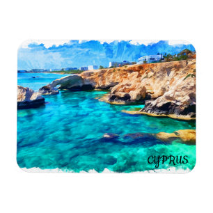 Magnet Flexible Chypre Méditerranée Paysage Voyage