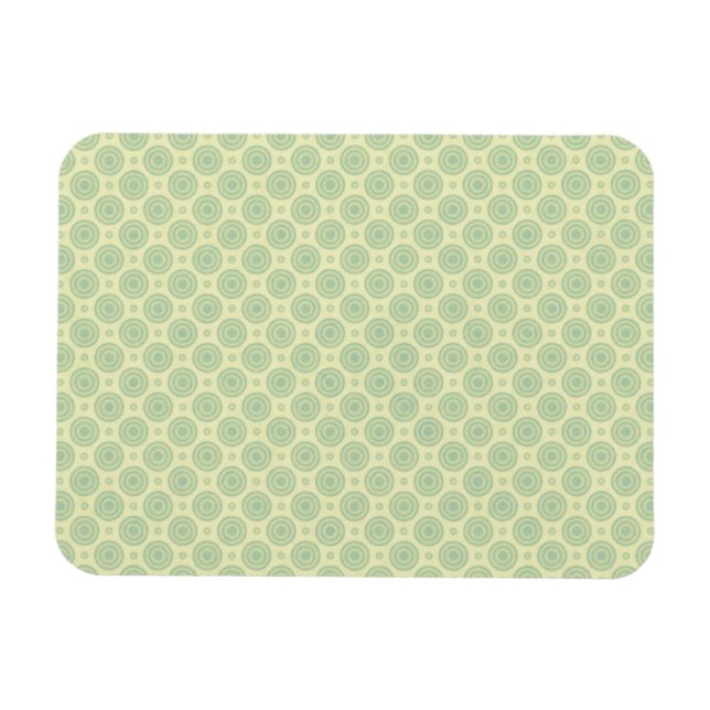 Magnet Flexible Cibles bleu pastel sur jaune (Horizontal)