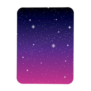 Magnet Flexible Ciel nocturne étoilé violet foncé
