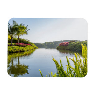 Magnet Flexible Ciel reflété dans le lac tropical encore