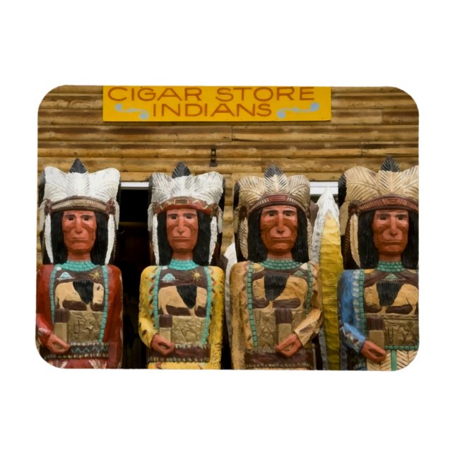 Magnet Flexible Cigar Store statues indiennes (Horizontal)