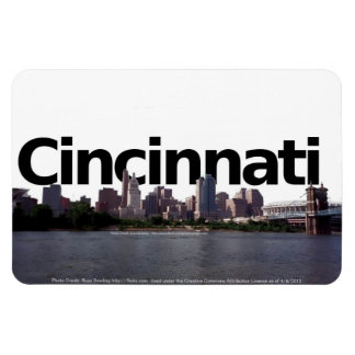 Magnet Flexible Cincinnati Skyline avec Cincinnati dans le ciel