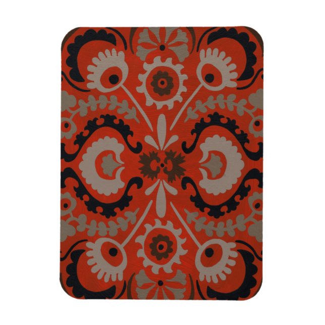 Magnet Flexible Cinnabar Suzani I (Vertical)