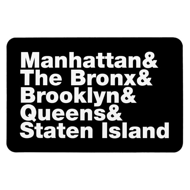Magnet Flexible Cinq Boroughs ~ New York (Horizontal)