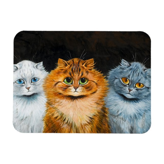 Magnet Flexible Cinq chats de Louis Wain (Horizontal)