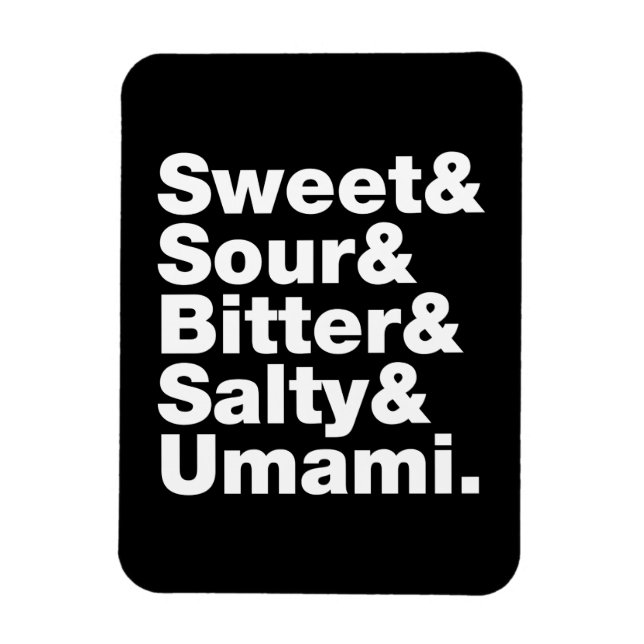 Magnet Flexible Cinq saveurs de base (Vertical)