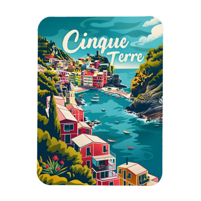 Magnet Flexible Cinque Terre Vintage (Vertical)