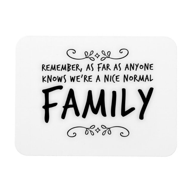Magnet Flexible Citation amusante Famille normale (Horizontal)