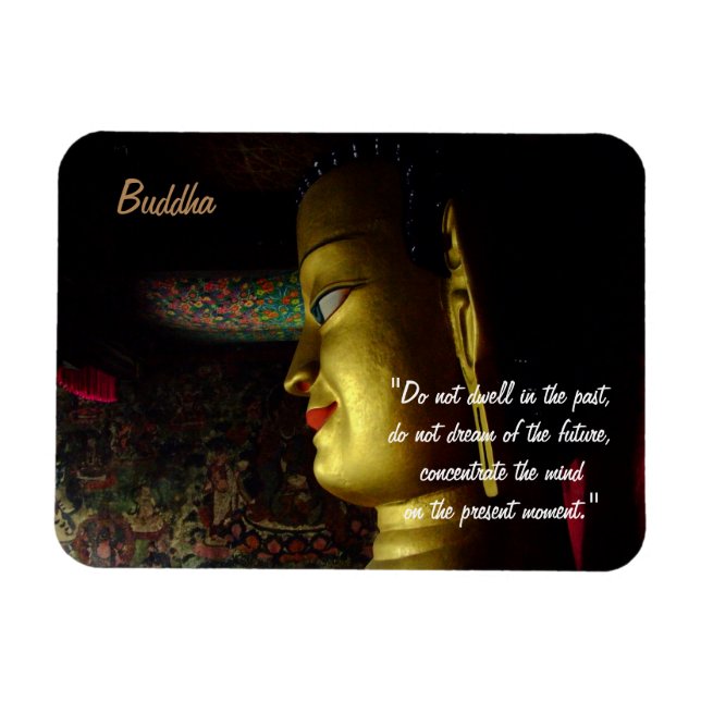Magnet Flexible Citation de Bouddha et Bouddha de Compassion / Méd (Horizontal)