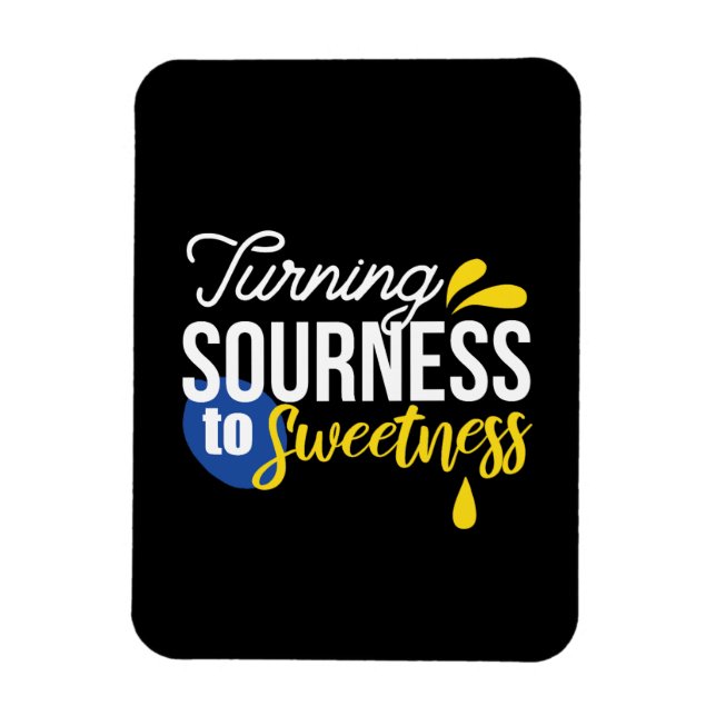 Magnet Flexible Citation de citron motivationnelle de l'aigre à la (Vertical)