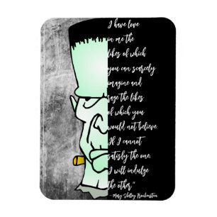 Magnet Flexible Citation de Frankenstein's Monster, Shelley Love &