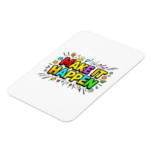 Magnet Flexible Citation de motivation colorée et audacieuse