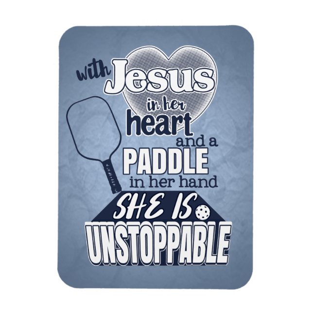 Magnet Flexible Citation de Pickleball Paddle et Jesus (Vertical)