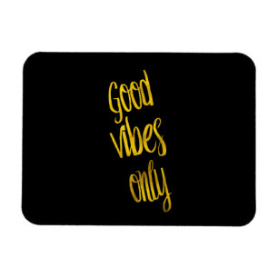 Magnet Flexible Citation Good Vibes Uniquement Citation Gold Faux