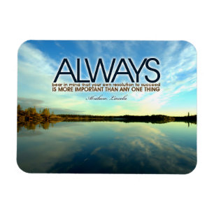 Magnet Flexible Citation Inspirationnelle Abraham Lincoln "Toujour