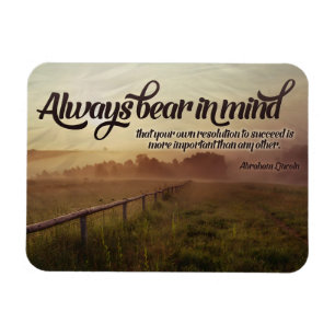 Magnet Flexible Citation Inspirationnelle Abraham Lincoln "Toujour