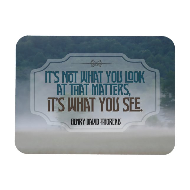 Magnet Flexible Citation Inspirationnelle de Henry David Thoreau " (Horizontal)